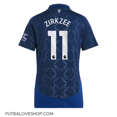 Dres Manchester United Joshua Zirkzee #11 Preč pre Ženy 2024-25 Krátky Rukáv